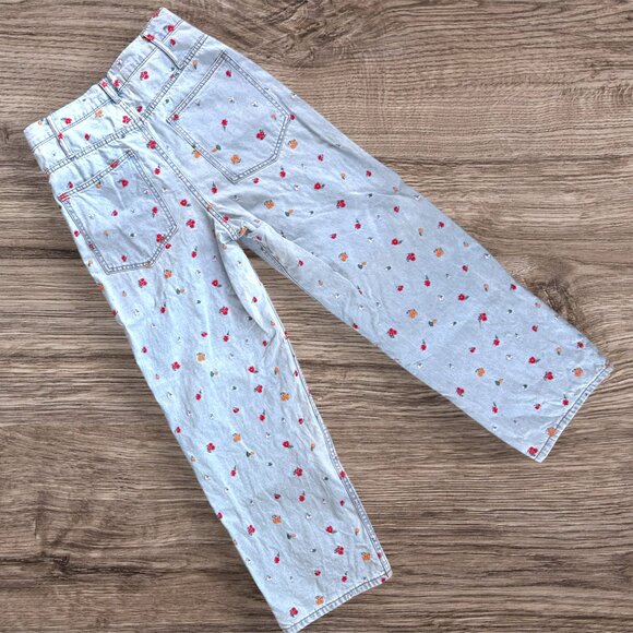 BDG Urban Outfitters High Rise Loose Baggy Wide Leg Embroidered Denim Jeans 27 - Picture 7 of 8